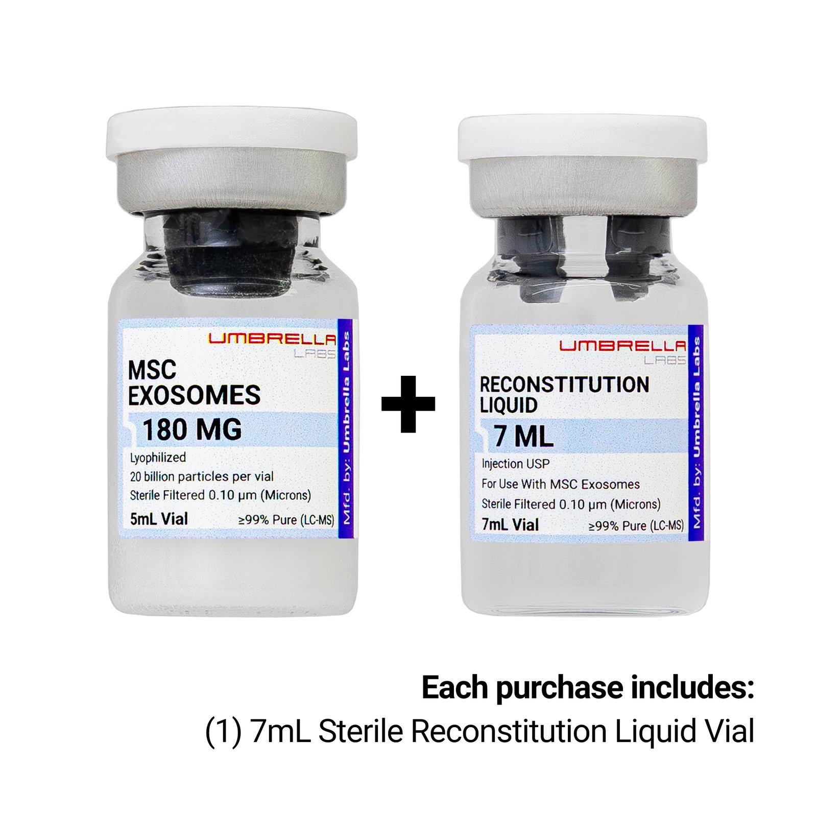 MSC EXOSOMES 180MG VIAL WITH 7ML STERILE RECONSTITUTION LIQUID VIAL MSC EXOSOMES 180MG VIAL WITH 7ML STERILE RECONSTITUTION LIQUID VIAL