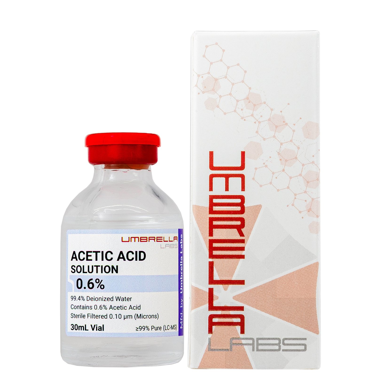ACETIC ACID SOLUTION 0.6% 30ML VIAL FOR PEPTIDES ACETIC ACID SOLUTION 0.6% 30ML VIAL FOR PEPTIDES