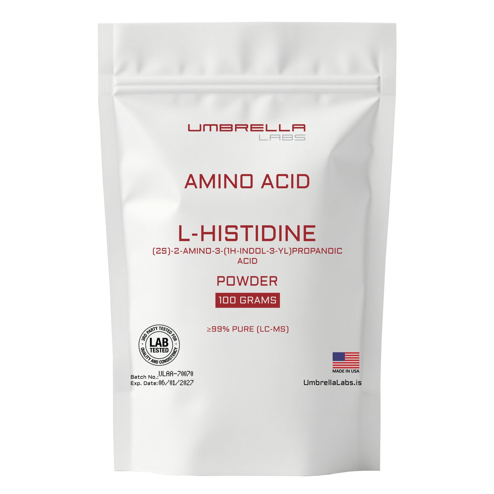 L-HISTIDINE POWDER (100 GRAMS)